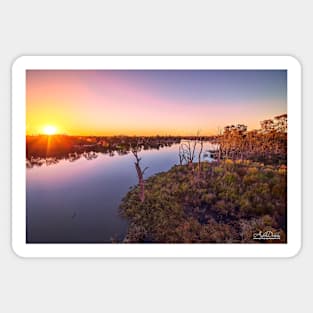 Sunrise over the River Murray Sticker